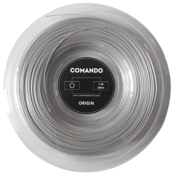 Cordage tennis COMANDO bobine 200m jauge 1.30 argent monofilament spin et contrôle tennis