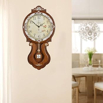 装飾的な文字盤と振り子を持つダークウッドの柱時計 楽天市場】置時計 柱時計 振り子時計 高級 完成品 レトロ