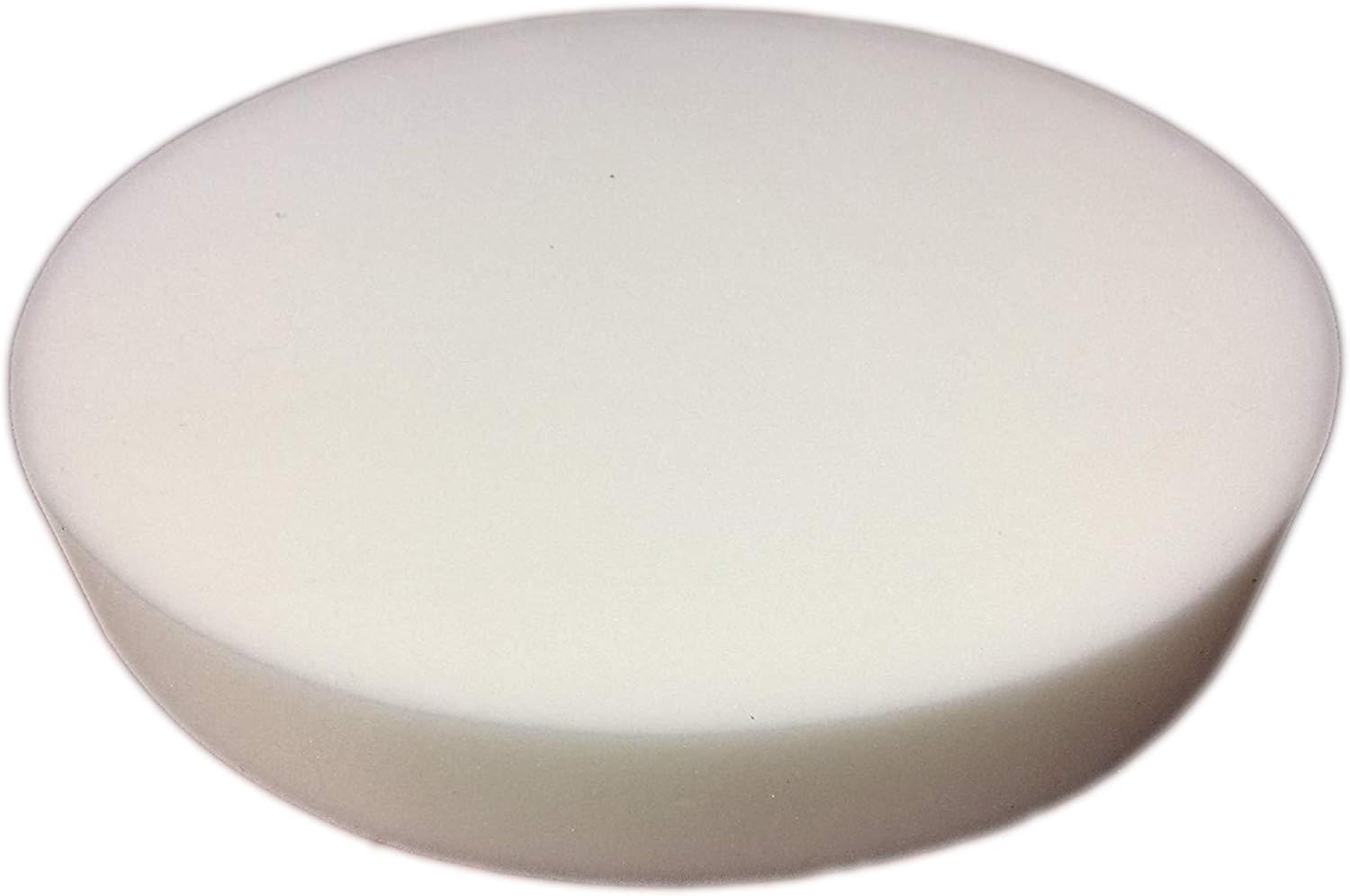 DIY Cushion Oval/Round Corners D-Shape Chair Seat Pad Cushions Upholstery Blue and White Indoor/Outdoor Sofa Seat Replacement Foam for Chair Seat Pads. (15" X 15" X 2", White Oval / Round)
