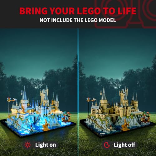 Image of BRIKSMAX 2.0 Light Kit for Lego Hogwarts Castle and Grounds -Innovative Led Lighting Compatible with Lego Harry Potter 76419 - Not Included Lego Set