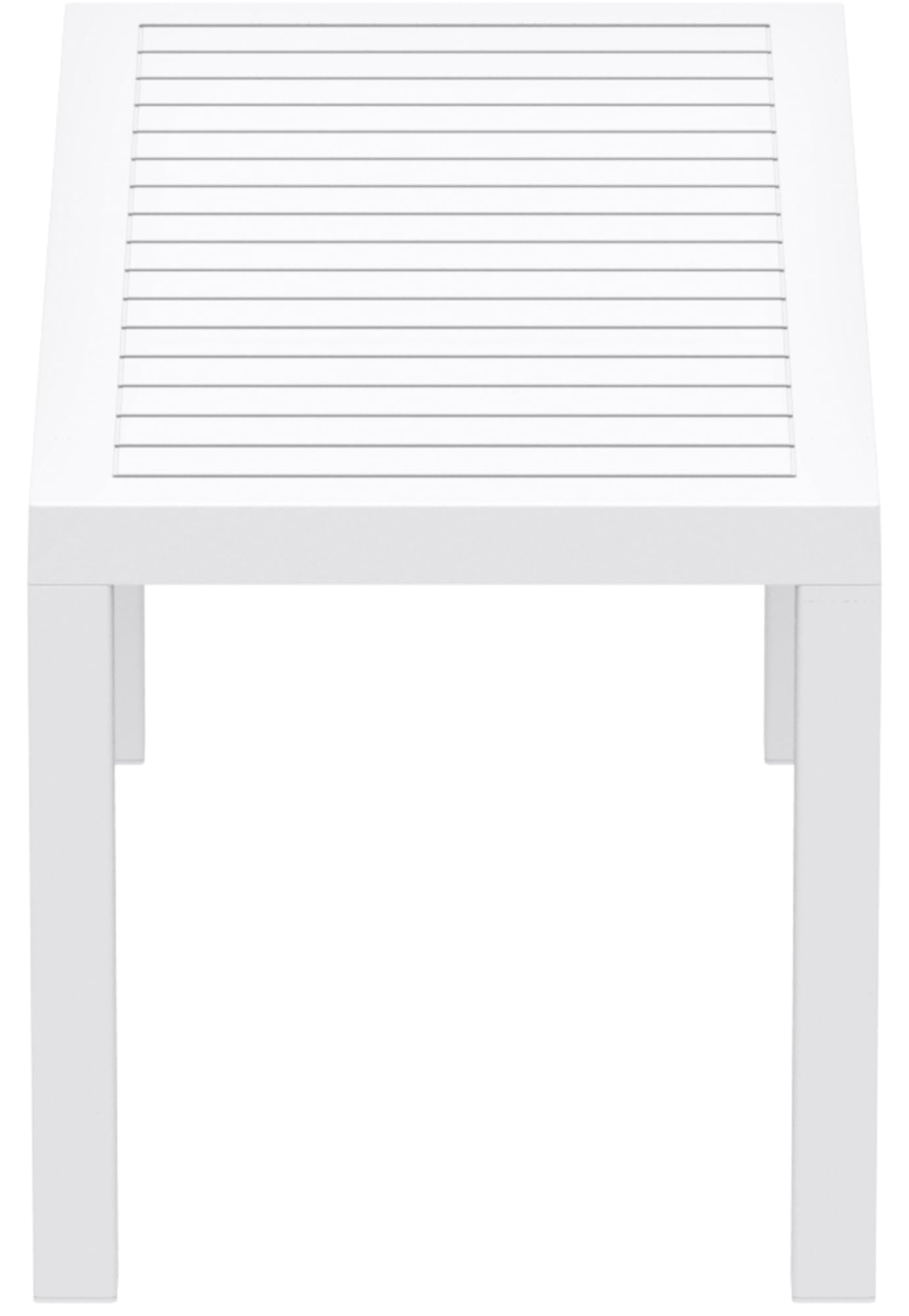 Tavolino Da Giardino Ocean CLP - In Polipropilene Resistente Ai Raggi UV | 45x45x45 Cm, Colore Bianco