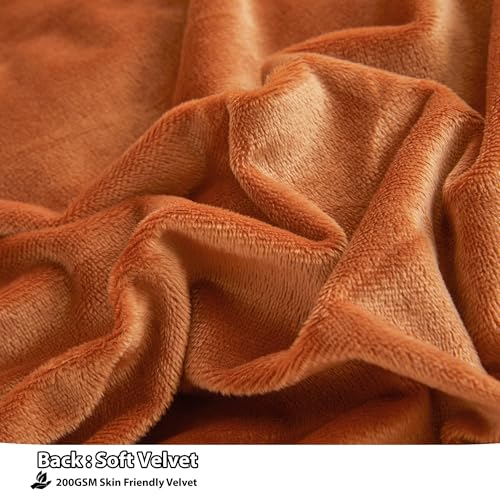 LIFEREVO 2 Pack Fluffy Faux Fur Pillow Shams, 18 x 18 Inches Throw Pillow Covers, Luxury Decorative Furry Pillowcases Cushion Cover for Christmas, Zipper Closure, No Pillow Insert, Burnt Orange - Image 5