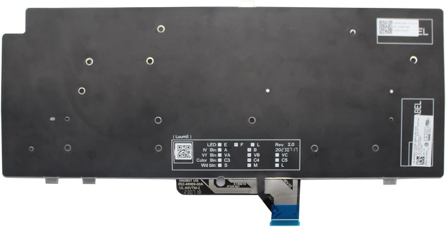 Replacement Laptop Keyboard Backlight for Dell Latitude 7440 7640 Backlit US Layout Black