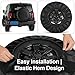 Spare Tire Cover,Waterproof Dust-Proof PVC Leather Tire Covers for Car,Truck,RV,SUV,Camper Trailer Universal,Tough Tire Wheel Soft Cover, Black(for Overall Wheel Diameter 27-29 inch)