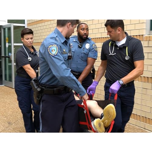 Image of Rescue Essentials Brand Public Access QuikLitter, Red Nylon Handles, Non-Woven Fabric, 500 Lb Rated, Low Cost, Disposable for Patient Transfer, Casualty Evacuation