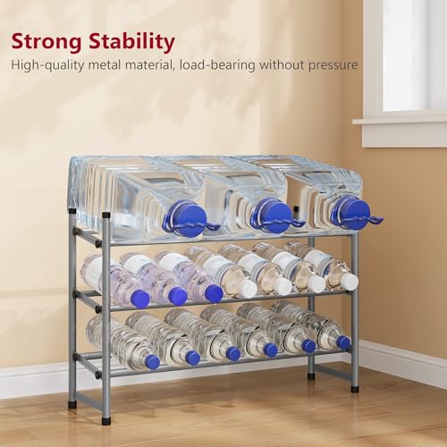 Image of Tajsoon Expandable Shoe Rack for Closet 3 Tier, 28 inch-41 inchAdjustable & Stackable Shoe Shelf Storage, Metal Shoe Rack Organizer for Front Door Entrance, Closet, Garage, Entryway, Grey
