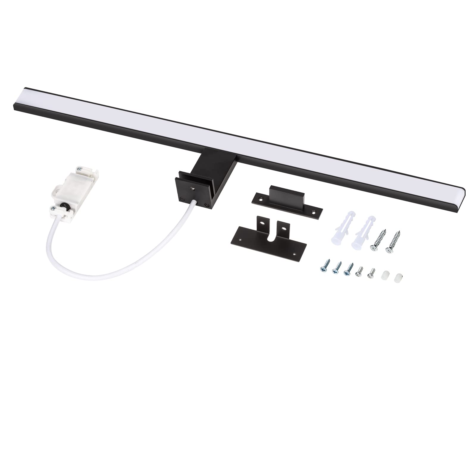 ERWEY 8W Lampada da Specchio Led per Bagno, 3000K Bianco Caldo 60cm 680lm, Lampada da Armadio IP44, Lampada da Bagno per Spechio in Plastica ABS Luce per Trucco 230V (600mm)