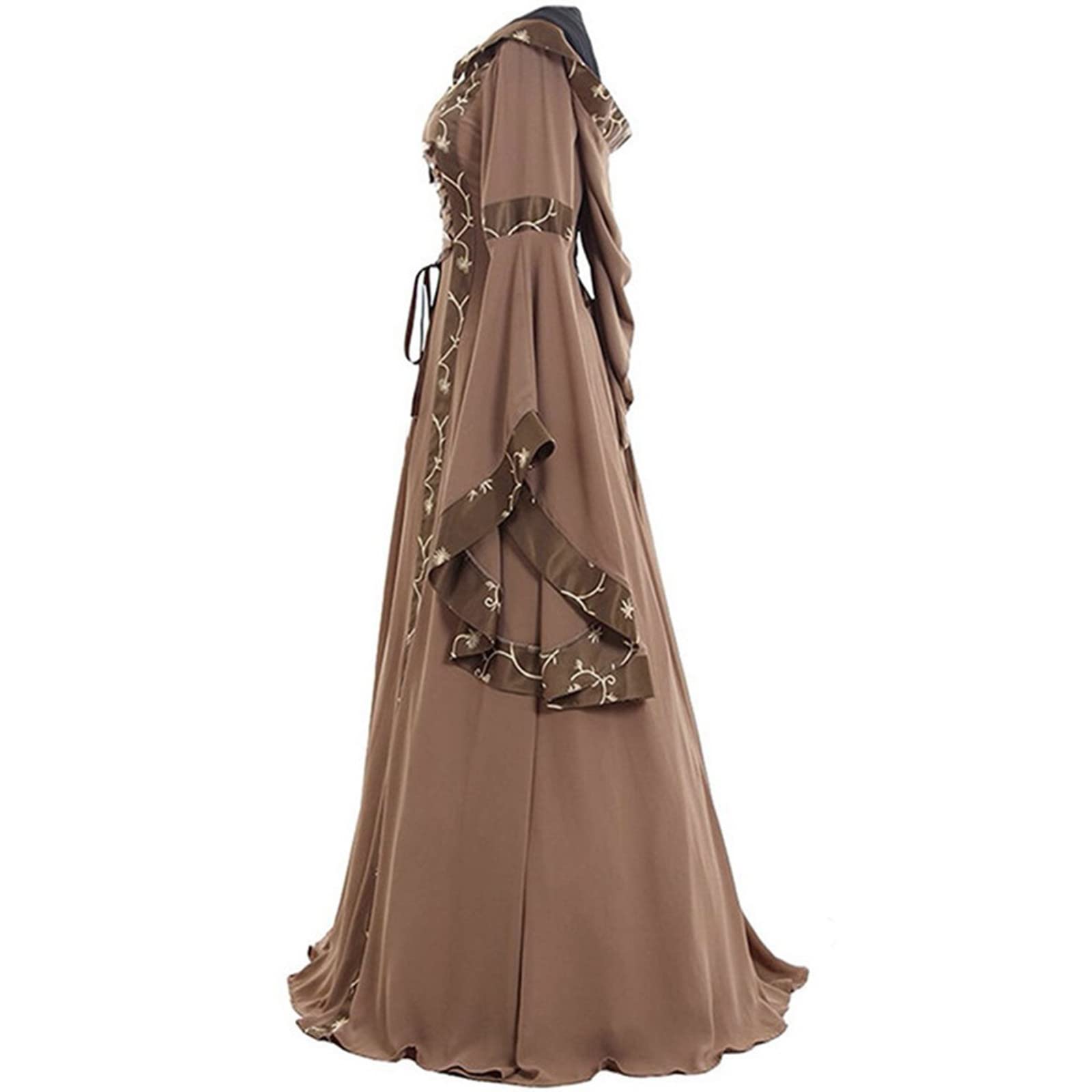 AEGJEGVD Mittelalter Kostüme Damen Renaissance Kleid Viktorianisches Kleid | Mittelalterliches Kleider, Gothic Kleidung,Corsagenkleid,Trompetenärmel Outfit,Maxikleid,Halloween Cosplay Karneval Kostüm