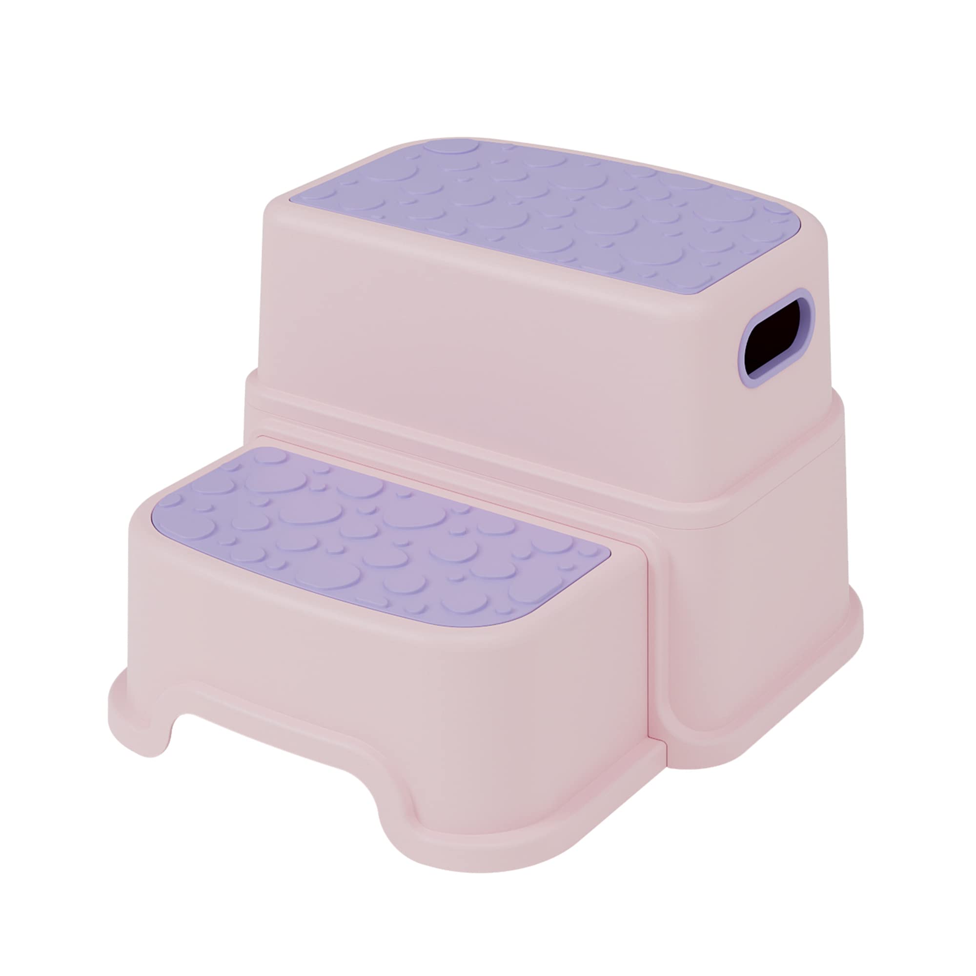 HOMKO 2 Step Kids Toddler Potty Training Step Stool for Bathroom Kitchen Sink and Toilet Anti-Slip Potty Stools, 3 in 1 Independent Stepping Stool, Pink…