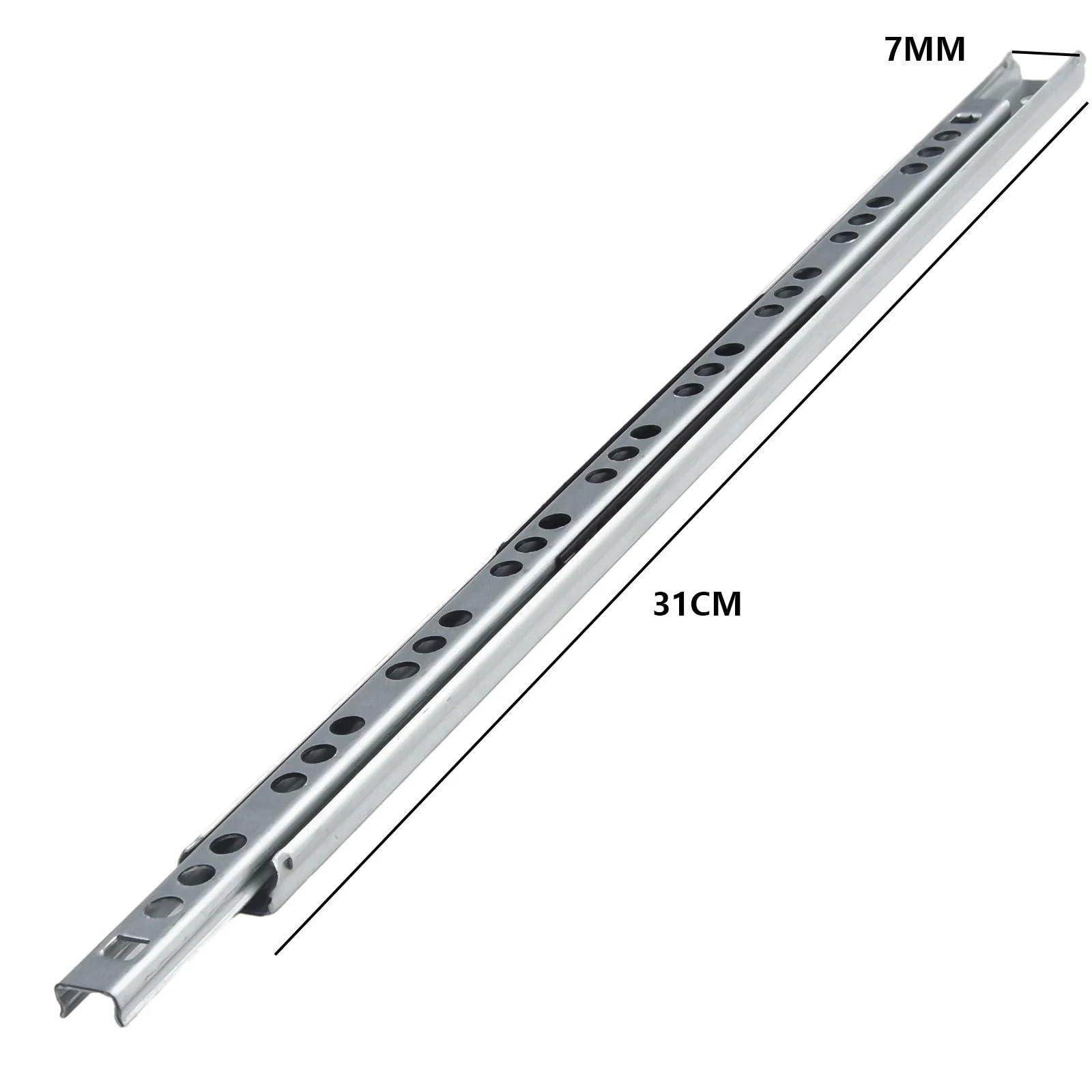 Guide Per Cassetti 2PCS Drawer Steel Ball Rail Slides Balls Guide Two Sections 17mm Wide Fold Furniture Hardware Fittings Per Cucina(16 inch)