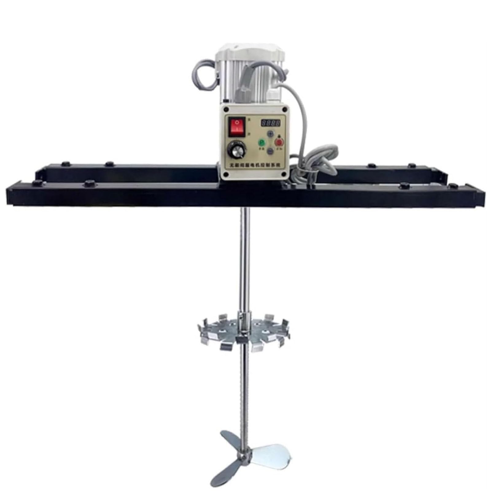 Máquina agitadora de pintura,Mezclador de mano IBC neumático,Agitador eléctrico industrial IBC,2100W,Velocidad ajustable de 1 tonelada/1000L, Percha for pintura de barriles abiertos(C)