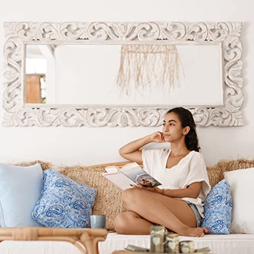 Relaxdays Porte-Bougies en lot avec Plateau et Pierres, 34 cm de Longueur, 3 bougeoirs, décoration Table Salon, Marron – Image 4