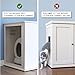 Refined Self Cleaning Litter Box Cabinet-Litter Catch White
