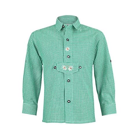 Isar-Trachten Jungen Trachten Kinderhemd grün, grün, 92 Cover