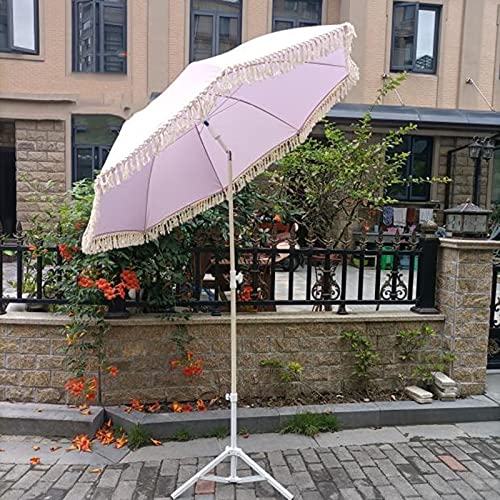 Parasol de plage à franges Ø2m inclinable idéal pour sublimer votre terrasse