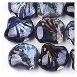 Perles de porcelaine à la main, porcelaine émaillée antique fantaisie, coquille,