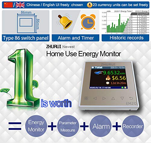 Miniatura 6 de Medidor de energía de caravana EM20 Medidor de electricidad406080120Amedidor de potenciamedidor de vatio (EM20)