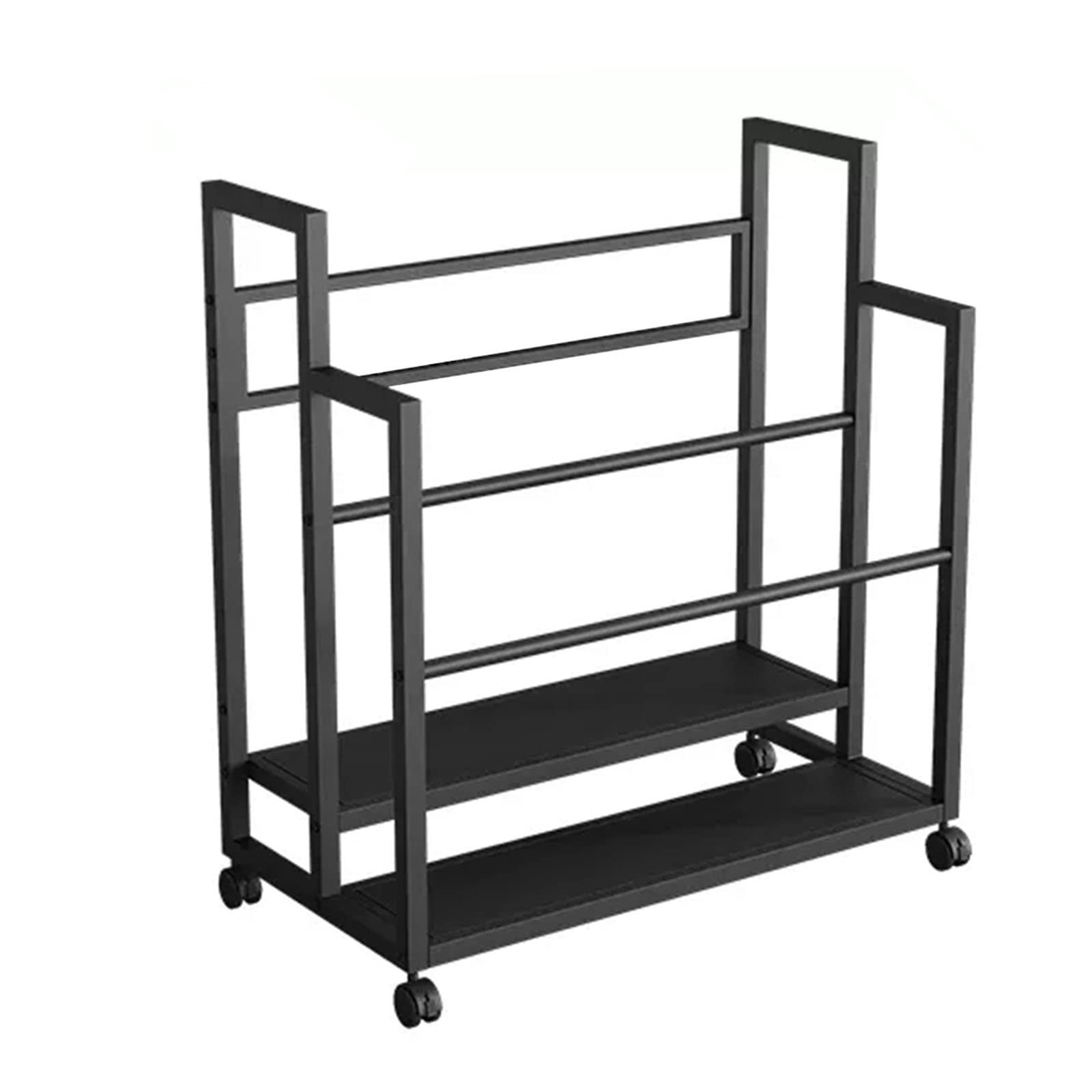 Carrito grande para esterilla de yoga con ruedas, cesta de metal para esterilla de ejercicio, organizador de pie para gimnasio y estudio de espuma
