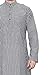 ITOS365 Men Cotton Blend Stripe Kurta Pyjama Set Party Fashion Regular Ethinic Wear Indian Dress Gray Small