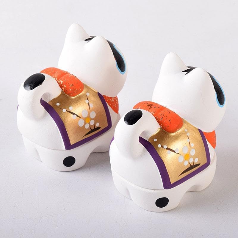 茶道具　京焼　白駒犬　干支香合　縁起物　在銘　2点まとめて　V　8167 14】茶道具 京焼 白駒犬 干支香合 縁起物 在銘 2点まとめて V 8167