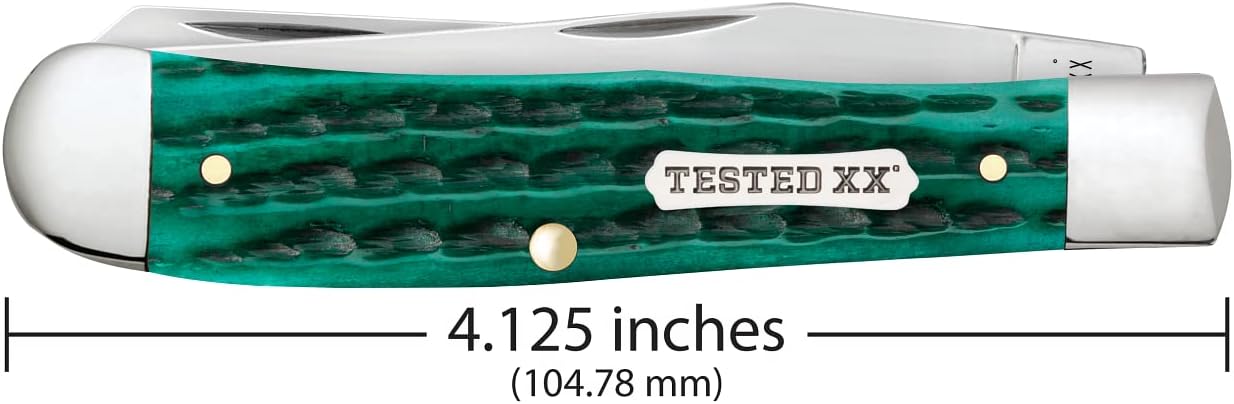 Case xx Knives Trapper 48940 Kinfolk Jigged Jade Bone Stainless Pocket Knife