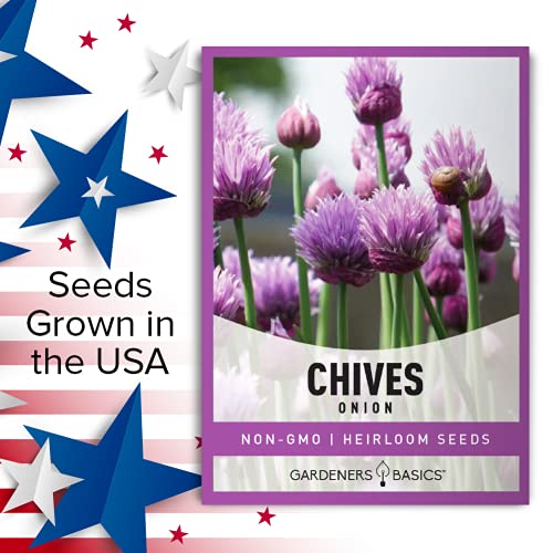 Gardeners Basics Chive Seeds for Planting is A Heirloom, Non-GMO Herb Variety, Chive Common Onion Herb Seeds Great for Indoor and Outdoor Gardening - Thumbnail 4