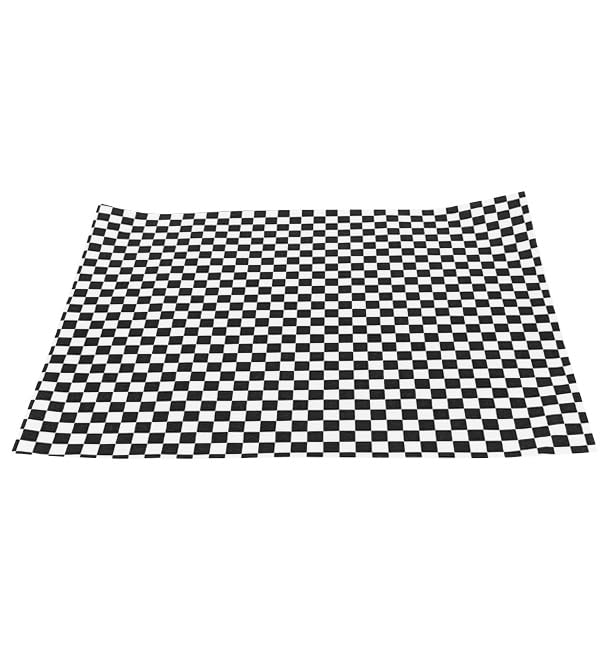 1000 Hojas de Papel Antigrasa, 31x35cm, Color Vichy Negro, Envueltas Antigrasa, Papel para Hamburguesas, Bocadillos, Snacks, Fritos, Barbacoas, Picnic