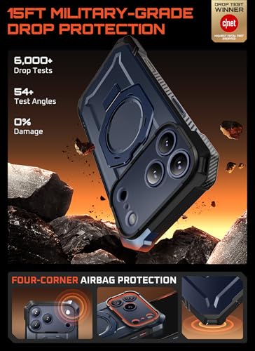 Image of SUPCASE for iPhone 17 Pro Case with Stand & Camera Control Button, Azure