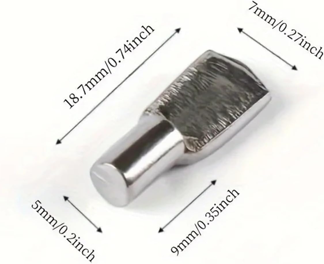 Shelf Support Pegs 200Pcs 5mm Spoon Shape Nickel Plated Bookshelf Pins for Shelves