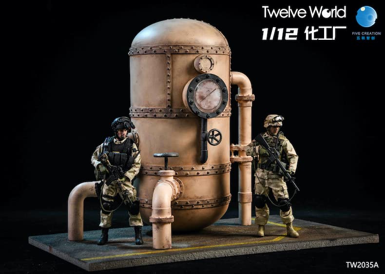 Amazon.co.jp: Twelve World廃棄工場跡 廃タンク 1/12 ジオラマ
