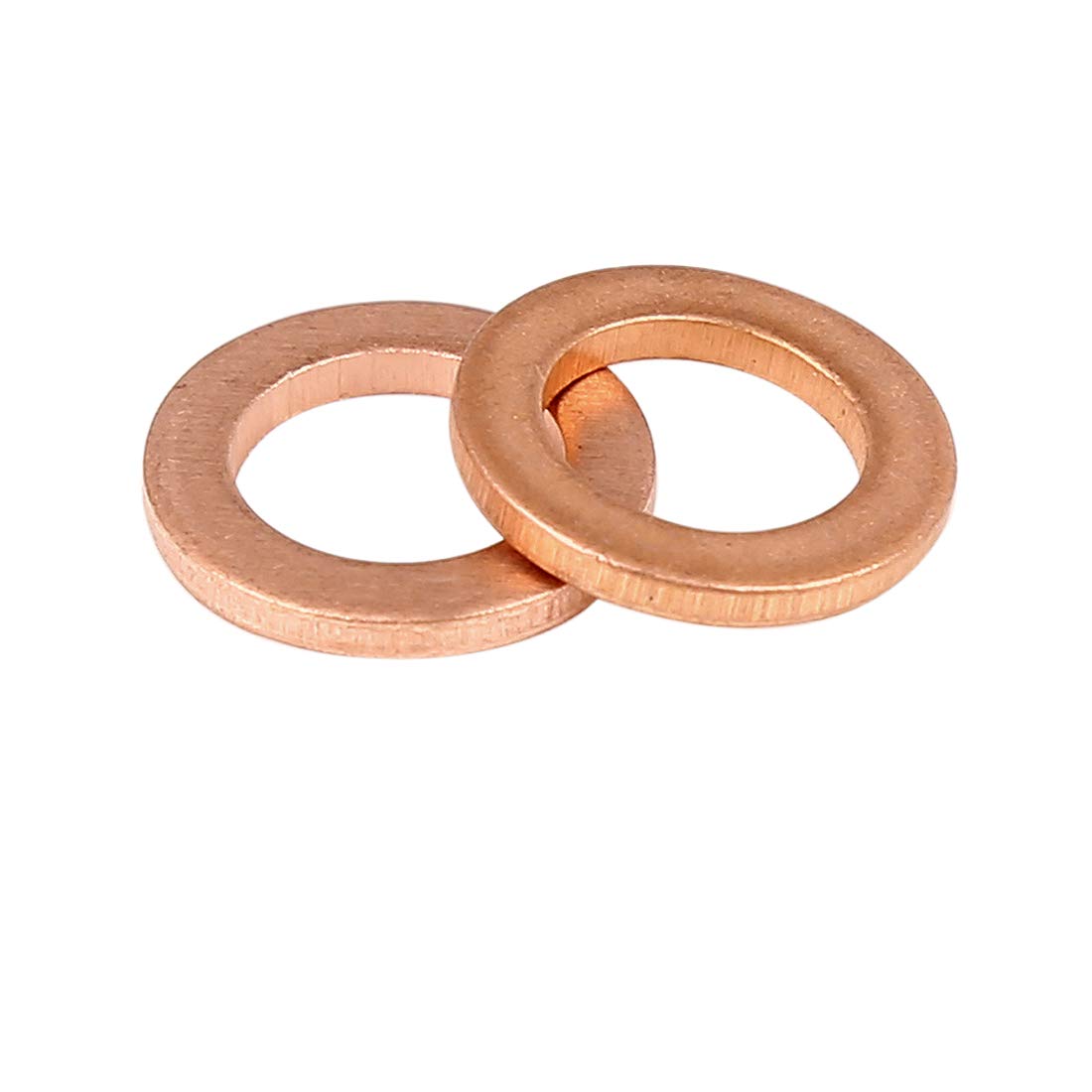 X AUTOHAUX Copper Washer Flat Sealing Gasket Ring for Car 8 x 13 x 1.5mm 10pcs, Rose Gold Tone, 8*13*1.5mm - Image 3