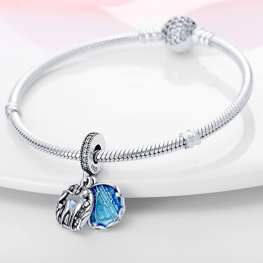 LIGHTDOG 925 Sterling Silve Charms fits Pandora Bracelets Necklace,5A Zircon Dangle Pendant Bead,Mother's Day Gift Jewelry Beads for Women - Image 3