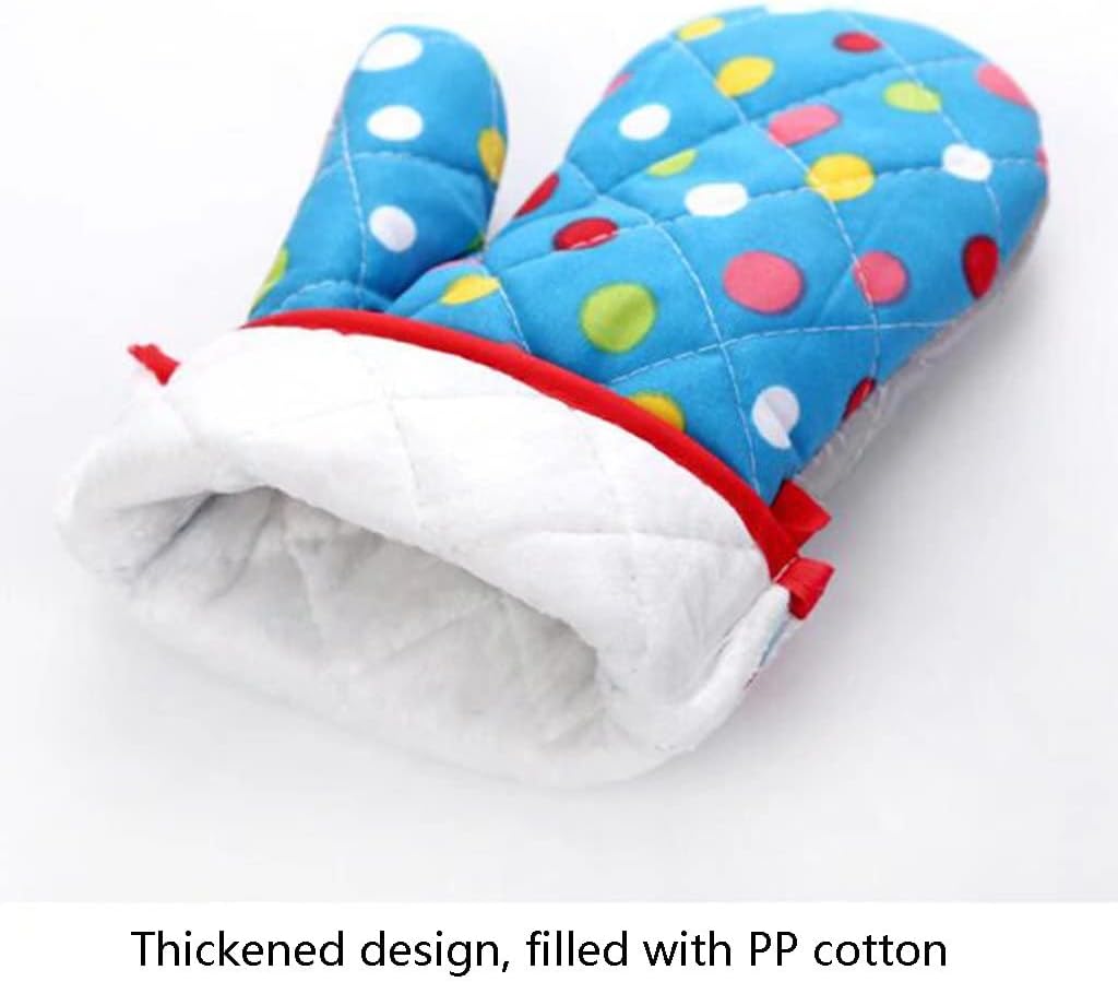 Oven Gloves, Thickened Heat Resistant Heat Insulation Gloves, Non-Slip Kitchen Oven Gloves for BBQ, Cooking, Baking,Microwave（Yellow）