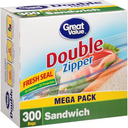 Great Value Sandwich Bags, 300 count Great Value Sandwich Bags, 300 count