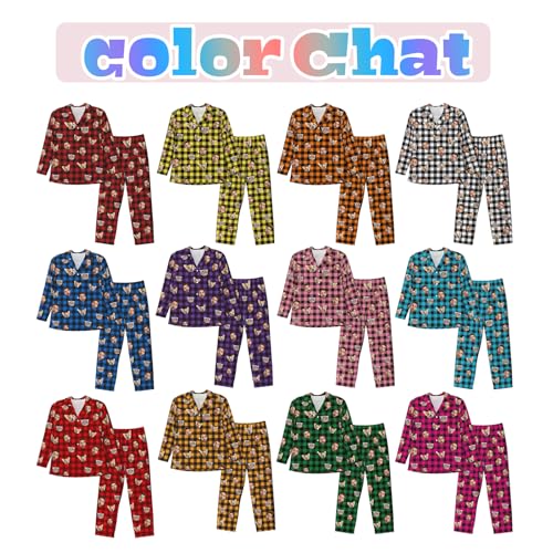Custom Pajamas Set Christmas Pants Plaid Personalized Funny PJ Pant Design with Face Pajama2