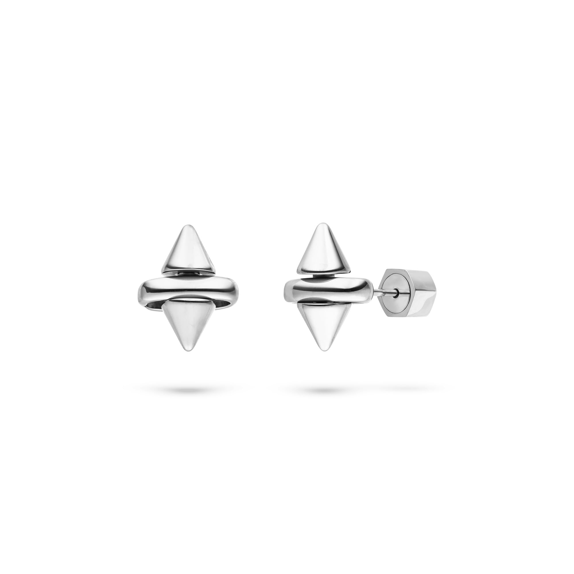 LIEBESKIND BERLIN Damen Schmuck – Ohrstecker im Spikes Design aus Edelstahl – in Silber & Gold – markant, modern & vielseitig kombinierbar – hochwertig verarbeitet & ideal für jeden Anlass