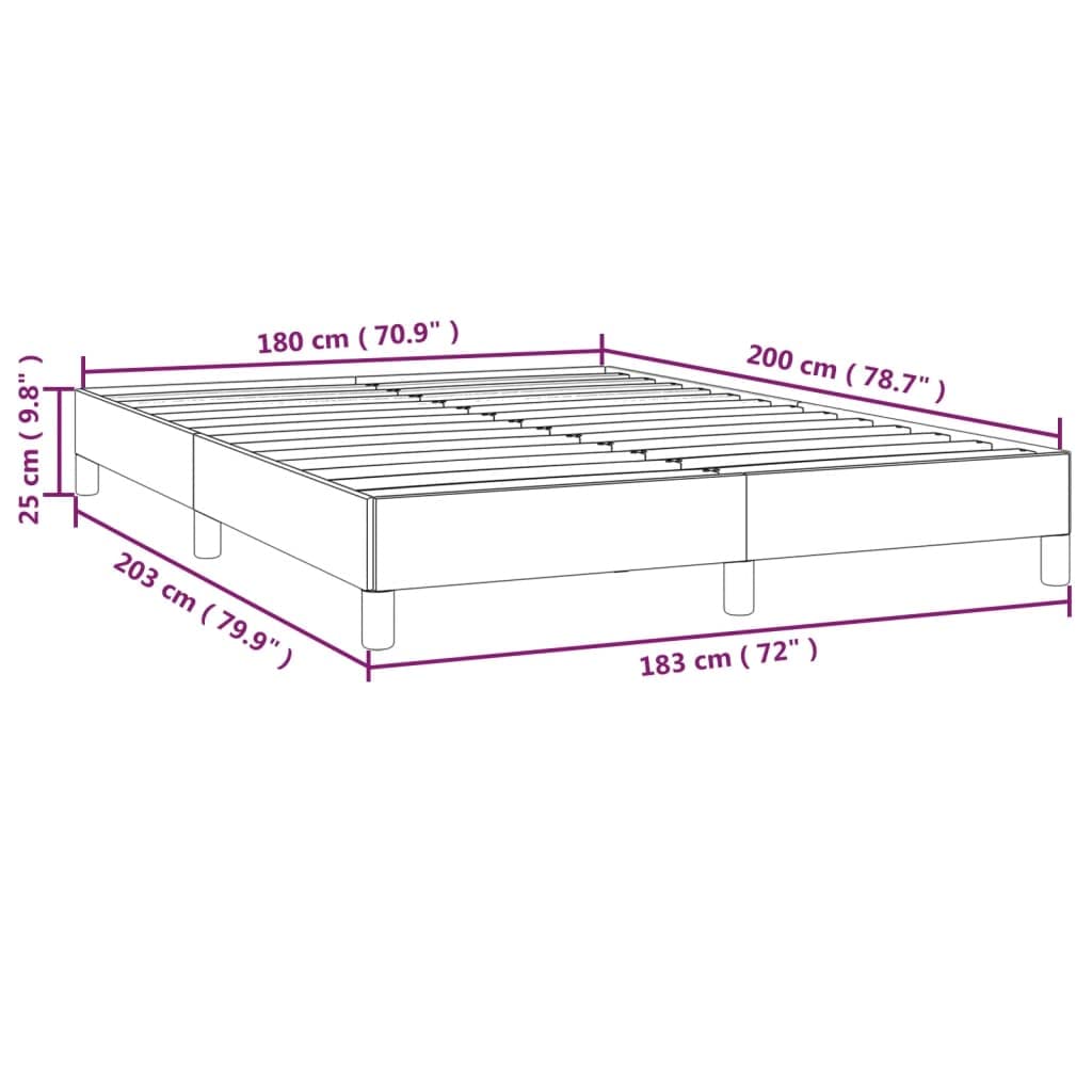 Similpelle Premium con Testata Imbottita Letto Imbottito Marrone 180x200 cm