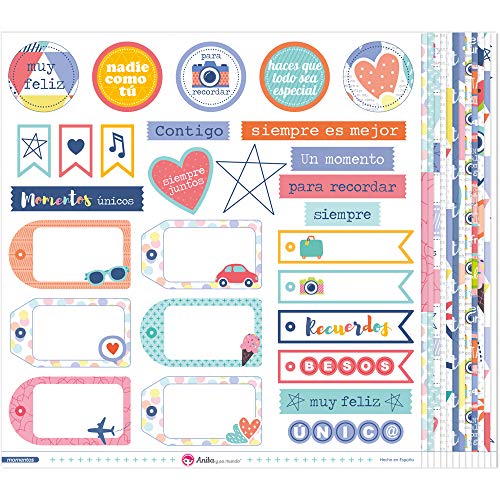 Anita y Su Mundo Momentos Papel Scrapbooking, Multicolor, 30,5x30,5cm, 13 Cover