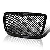 Spec-D Tuning Black Mesh Honeycomb Style Front Hood Grille Compatible with Chrysler 300/300C 2011-20