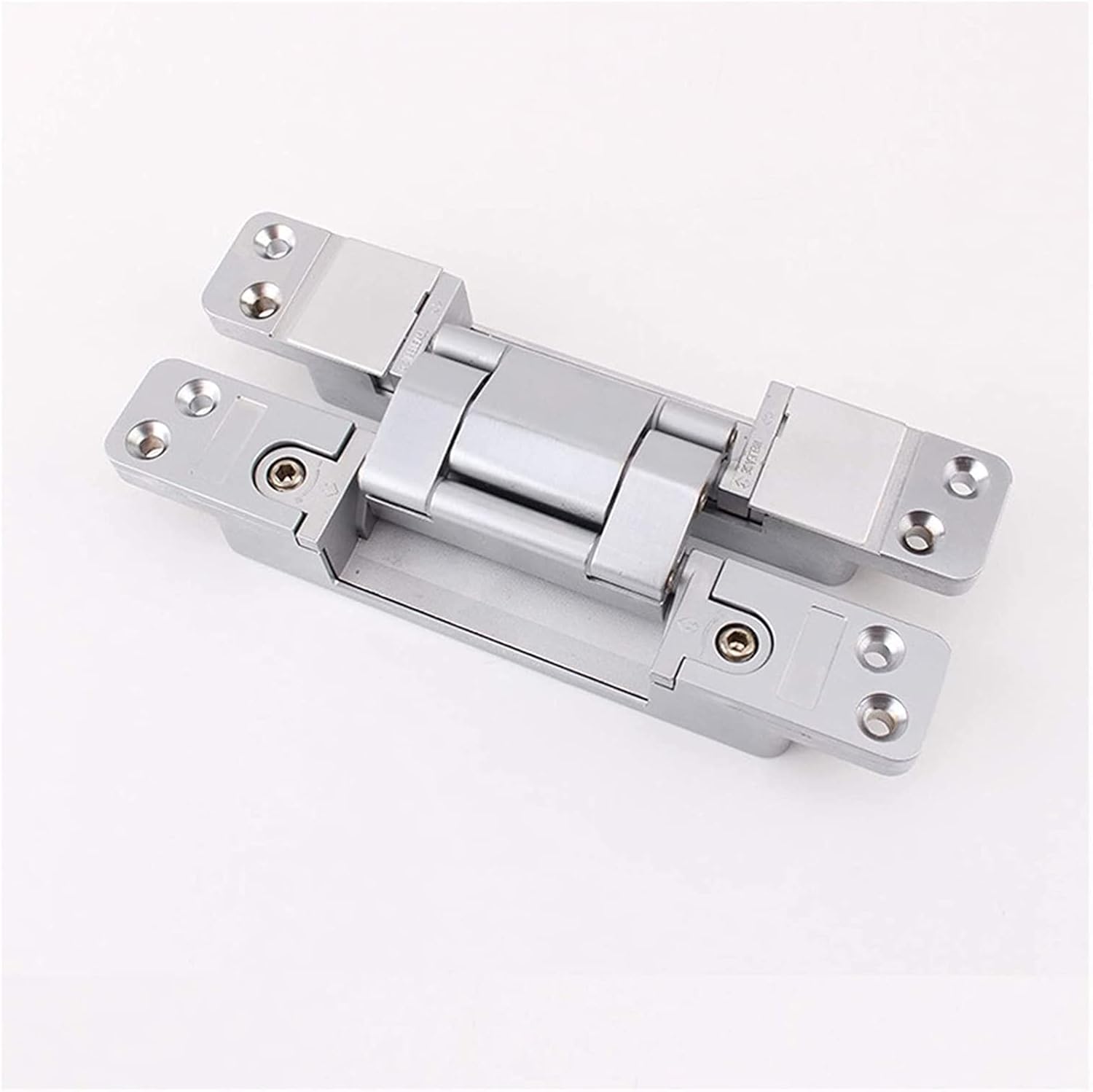 Door Hinges,Hinge Invisible Door Hinge Three-Dimensional Adjustable Hinge Concealed Door Hinge H Hinge for Domestic and Commercial/Silver/19X3.2Cm