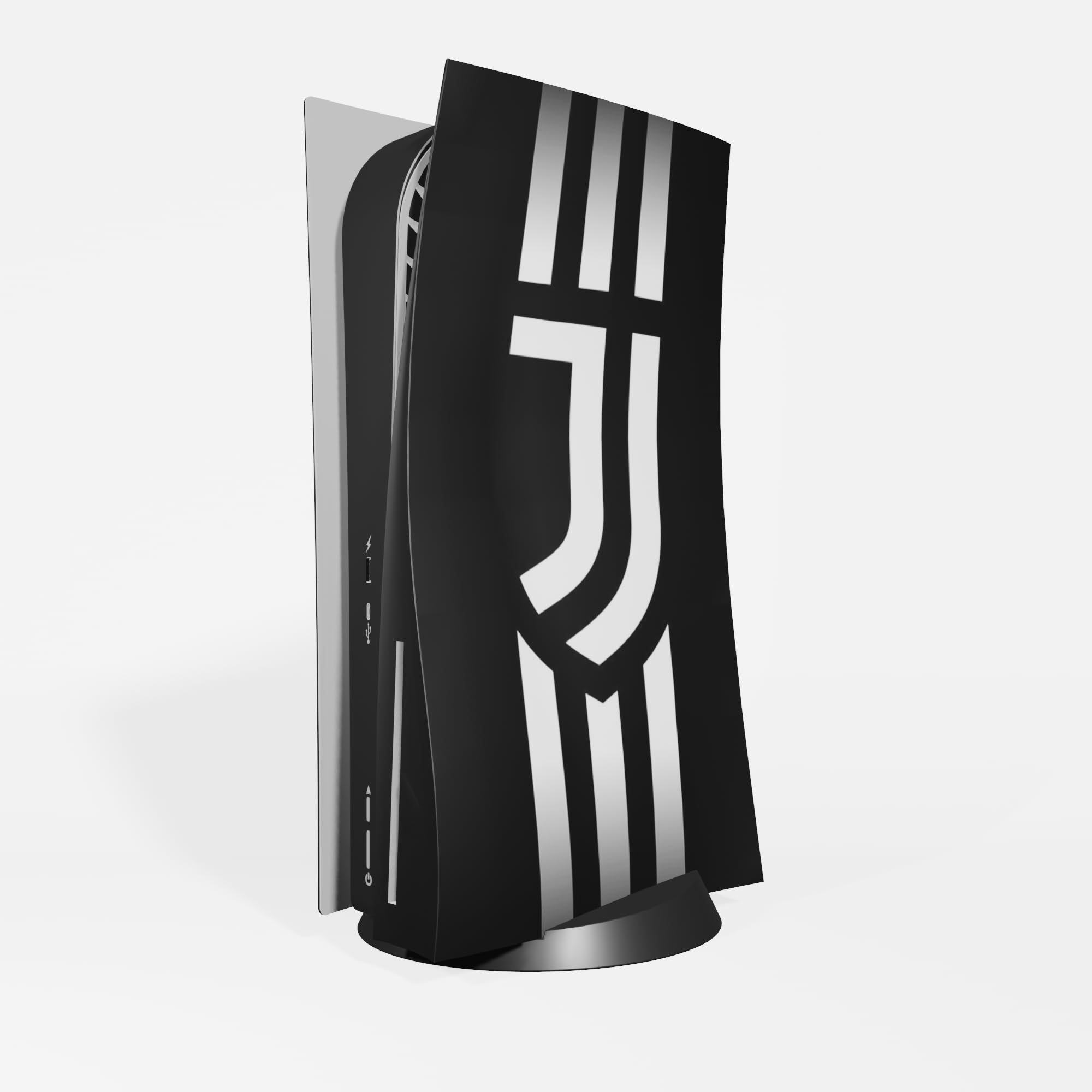 MaD Vision® Extra-Durable Skin Kit per PlayStation 5 (PS5) Disc | Set di Pellicole Adesive in Vinile Opaco per la Console e 2 Controller - per Juventus Design