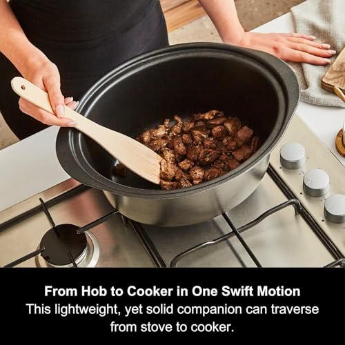 Morphy Richards 6.5L Aluminium Slow Cooker - Brushed Steel - Image 4