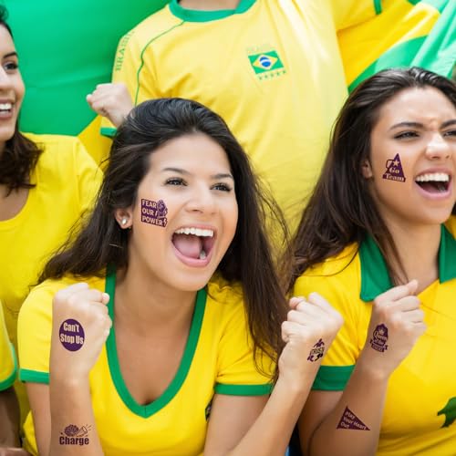 Demissle-200-Pcs-Team-Spirit-Temporary-Tattoos-Cheerleading-Number-1-Temporary-Tattoos-Softball-Soccer-Baseball-Tattoos-Face-Body-Stickers-Removable-Tattoo-Markers-for-Skin-School-Spirit-Item-Purple