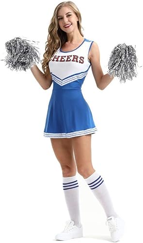 Miniatura 3 de Hooshing 1224100 pompones de animadora de papel metálico con asas de plástico para rooters, escuadrón de animación, deportes de espíritu de equipo