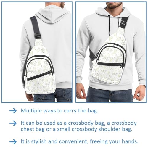 Mochila cruzada con estampado de animales y correa ajustable para el pecho 2