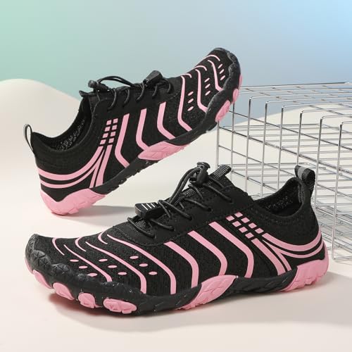 Image of Hike Barefoot Shoes Womens Men,Unisex Barefoot Water Shoes Breathable, Anti-Slip Hiking Footwear for Athletic Wide Toe Shoe Footwear for Hiking, Walking, Running, Yoga, and Water Sports