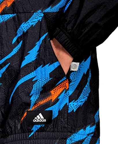 Adidas Men's Trvl Tiger Camo Windbreaker, Black, Small #TOP4