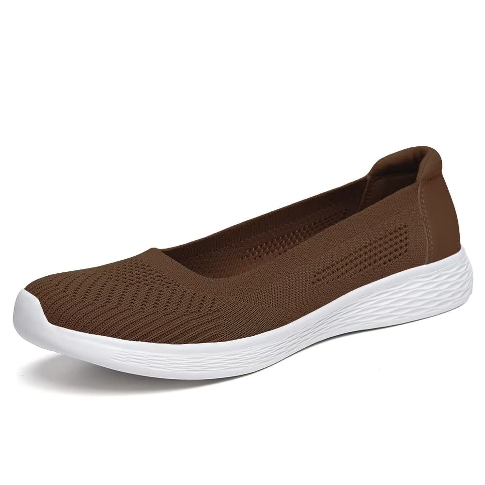 TIOSEBON Damen Low-Top Flache Ultraleichte Atmungsaktive Slip On Mesh Schuhe