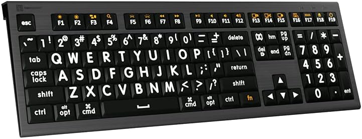 LogicKeyboard Designed For XLPrint MAC Astra White Compatible with Mac OS 10.6 and later versions - Part # LKBU-LPWB-AMBH-US