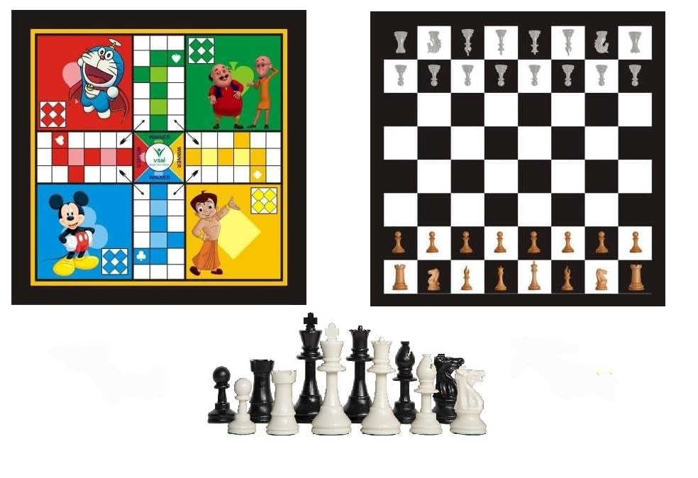 AS Kid,Adult,Toddler Wooden Ludo, Snakes & Ladders, And Chess Boa...